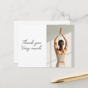 Postal Cartão de Agradecimento Yoga Namaste
