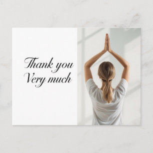 Postal Cartão de Agradecimento Yoga Namaste