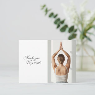 Postal Cartão de Agradecimento Yoga Namaste