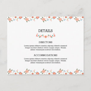 Postal Cartão de Alojamento de Casamento