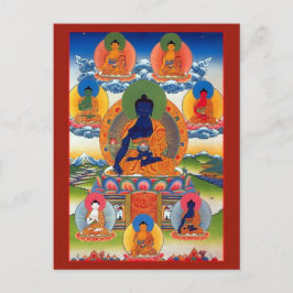 Postal Cartão de Altar do Buda da Medicina Budista Tibeta