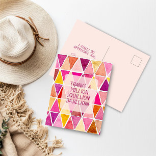 Postal Cartão de Amizade Obrigado Um Milhão de Bilhões