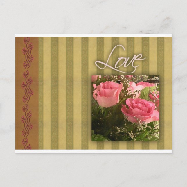 Postal Cartão de Amor Antigo Fashiado (Frente)