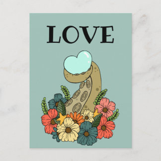 Postal Cartão de Amor Romântico Octopus