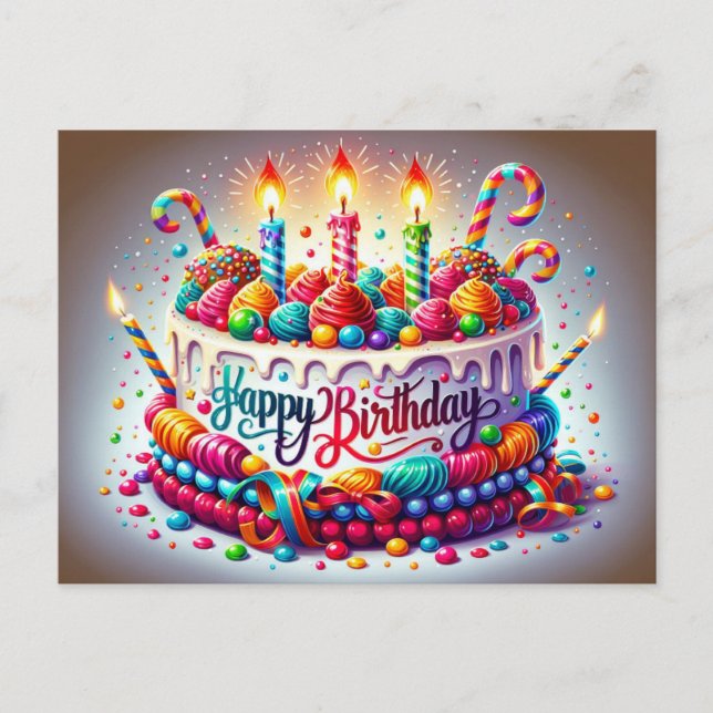 Postal Cartão de Aniversário (Frente)