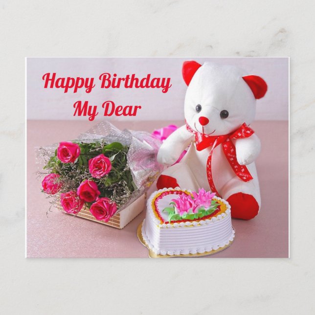 Postal Cartão de aniversário (Frente)