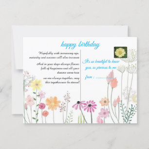 Postal cartão de aniversário