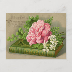 Postal Cartão de Aniversário Antigo