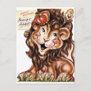 Postal Cartão de Aniversário Antigo