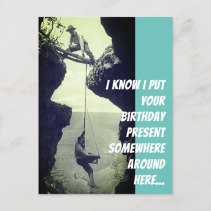 Postal Cartão de aniversário atrasado