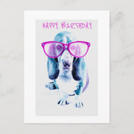 Postal Cartão de Aniversário Cachorro Legal