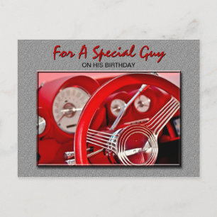 Postal Cartão de Aniversário Clássico do Carro