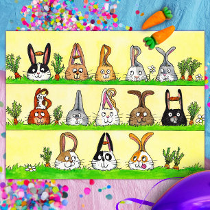 Postal Cartão de aniversário Coelhinhos divertidos