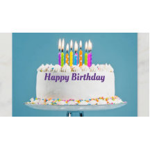 Cartão de Aniversário com Bolo