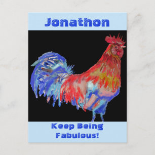 Postal Cartão de aniversário com pintura em aquarela de g