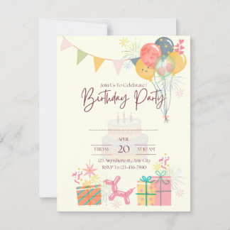 Postal Cartão de Aniversário Cozy