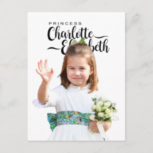 Postal Cartão de Aniversário de 6 anos da Princesa Charlo