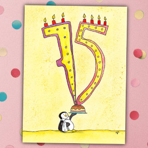 Postal Cartão de aniversário de 75 anos por Nicole Janes