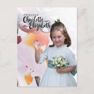 Postal Cartão de Aniversário de 7 anos da Princesa Charlo