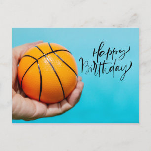 Postal Cartão de Aniversário de Basquete