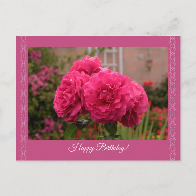 Postal Cartão de Aniversário de Design Elegante (Frente)