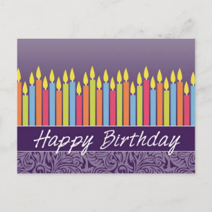 Postal Cartão de Aniversário de Escritório com Velas