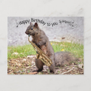 Postal Cartão de Aniversário de Jazz Toque Me