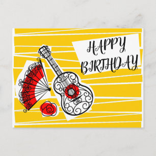 Postal Cartão de aniversário de lembranças espanholas pai
