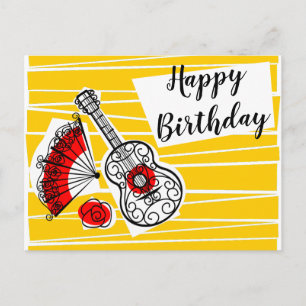 Postal Cartão de aniversário de lembranças espanholas pai