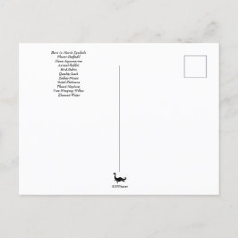 Postal Cartão de Aniversário de Março com Símbolos