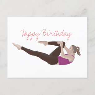 Postal Cartão de Aniversário de Pilates