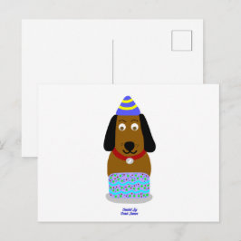 Postal Cartão de Aniversário do Cachorrinho