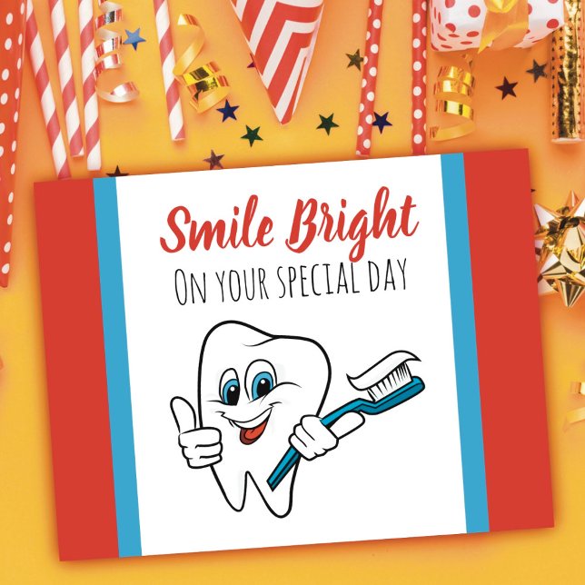 Postal Cartão de Aniversário do Doente Dental (Criador carregado)