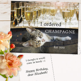 Postal Cartão de Aniversário do Feliz Kitten