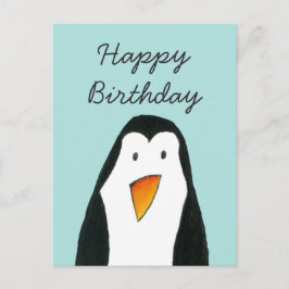 Postal Cartão de Aniversário do Pinguim