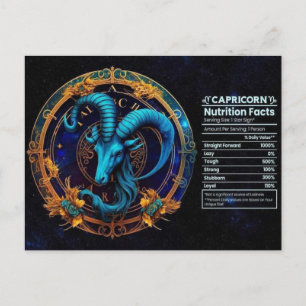 Postal Cartão de Aniversário do Zodíaco de Capricórnio