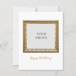 Postal Cartão de aniversário elegante com foto pessoal