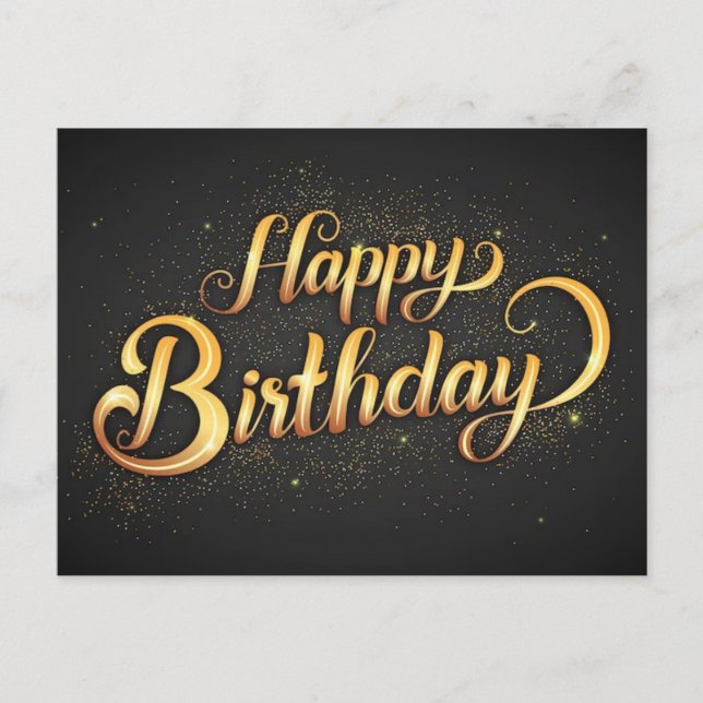 Postal Cartão de Aniversário Feliz (Frente)