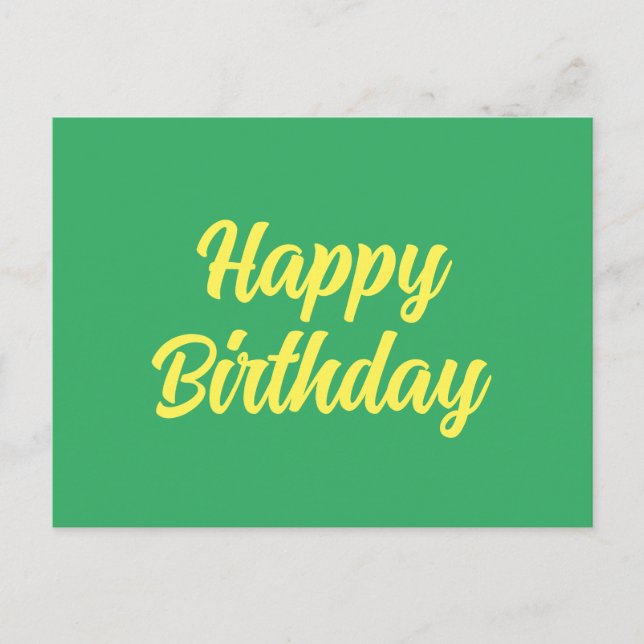 Postal Cartão de Aniversário Feliz (Frente)