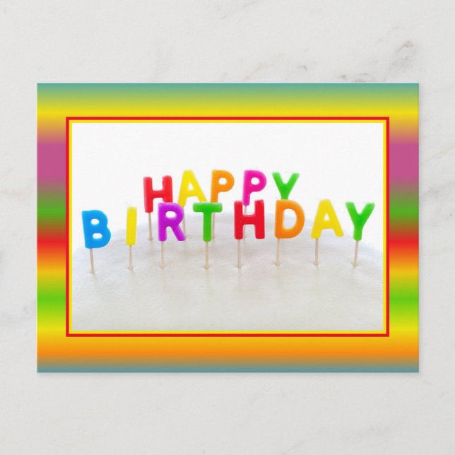 Postal Cartão de Aniversário Feliz (Frente)