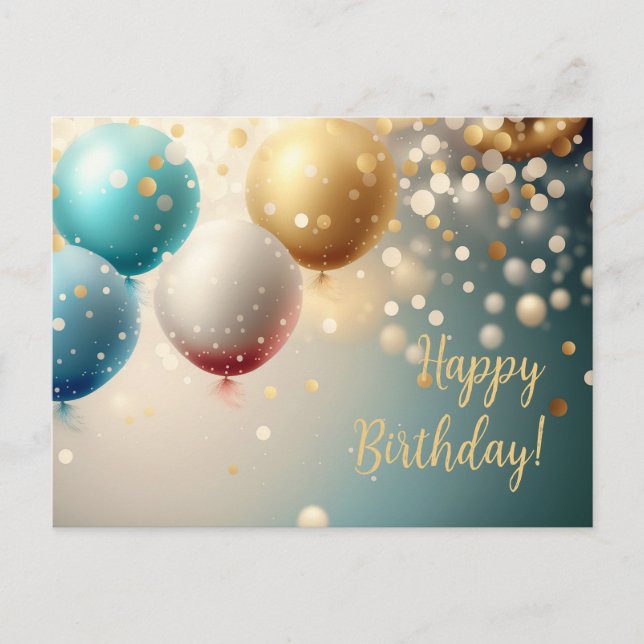 Postal Cartão de Aniversário Feliz (Frente)