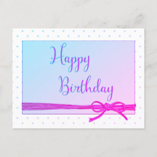 Postal Cartão de Aniversário Feliz Aniversário Amarrado c
