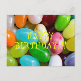 Postal Cartão de Aniversário Feliz de Jelly Bean