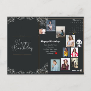 Postal Cartão de Aniversário Feliz – Design Único e Perso