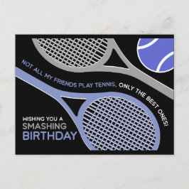 Postal Cartão de Aniversário Feliz 🎾 Tênis Negro