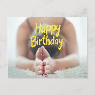 Postal Cartão de aniversário feliz Yoga