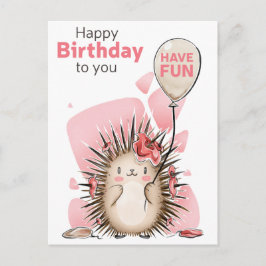 Postal Cartão de aniversário fofo