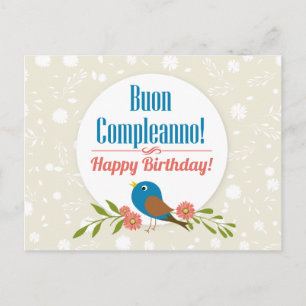 Postal Cartão de aniversário italiano
