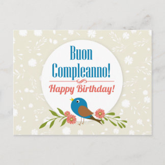 Postal Cartão de aniversário italiano