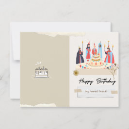 Postal Cartão de aniversário medieval